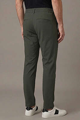 Bel Bağcık Detaylı Jogger Erkek Pantolon Haki - Yılın Fırsatı