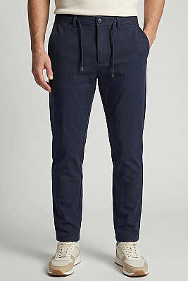 Bel Bağcık Detaylı Jogger Erkek Pantolon Koyu Lacivert - Yılın Fırsatı