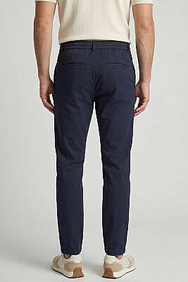 Bel Bağcık Detaylı Jogger Erkek Pantolon Koyu Lacivert - Yılın Fırsatı