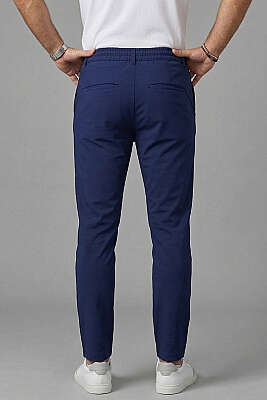 Bel Bağcık Detaylı Jogger Erkek Pantolon Lacivert - Yılın Fırsatı