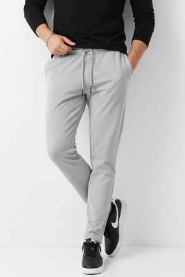 Bel Bağcıklı Likralı Eşofman Altı Gri - WİPEOUT