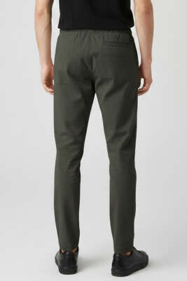 Bel Bağcıklı Salaş Erkek Pantolon Haki - Erkek Pantolon