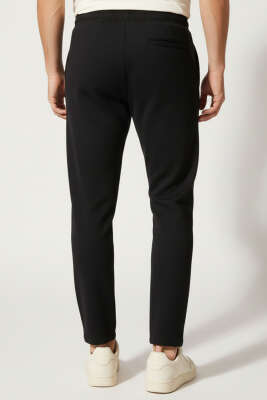 Bel Bağcıklı Salaş Erkek Pantolon Siyah - Erkek Pantolon