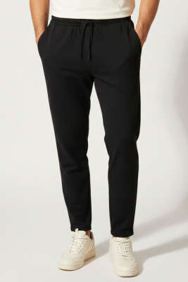 Bel Bağcıklı Salaş Erkek Pantolon Siyah - GUNS (DİGA)