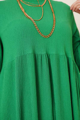 Bel Büzgülü Bürümcük Elbise Benetton - Thumbnail