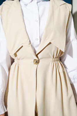 Bel Büzgülü Yelekli İki Takım Taş - İkili Takım