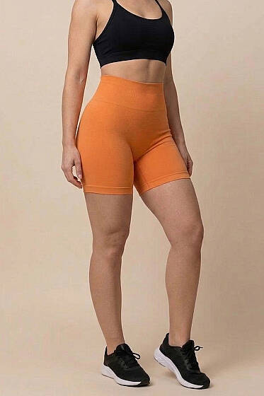 Bel Dikişli Sporcu Şort Turuncu - Spor Şort