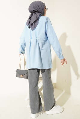 Bel Düğmeli Basic Gömlek Bebe Mavi - Gömlek