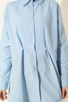 Bel Düğmeli Basic Gömlek Bebe Mavi - Gömlek