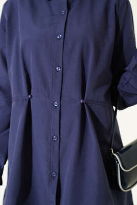 Bel Düğmeli Basic Gömlek Lacivert - Gömlek