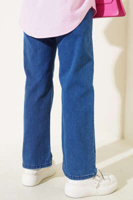 Bel Düğmeli Geniş Paça Kot Pantolon Kot - 500-700 TL Ürünler