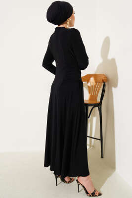 Bel Düğümlü Sandy Elbise Siyah - 700-1000 TL Ürünler