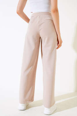 Bel Garnili Pantolon Bej - Kadın Giyim Modelleri