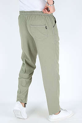 Bel İpli Erkek Jogger Pantolon Çağla Yeşili - Erkek Pantolon