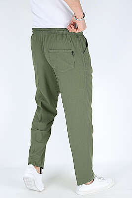 Bel İpli Erkek Jogger Pantolon Haki - Erkek Pantolon