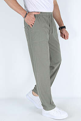 Bel İpli Erkek Jogger Pantolon Kül - Erkek Pantolon