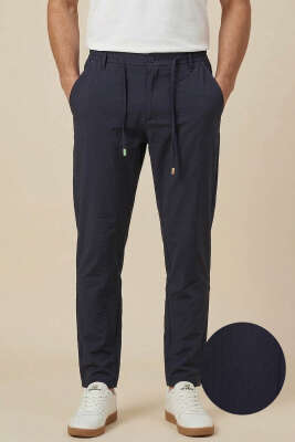 Bel İpli Jogger Erkek Pantolon Lacivert - DEEP BROWN