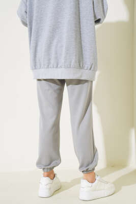 Bel İpli Paça Lastikli Jogger Pantolon Gri - 300-500 TL Ürünler
