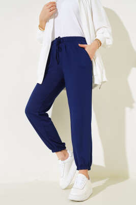	 Bel İpli Paça Lastikli Jogger Pantolon Lacivert - 300-500 TL Ürünler