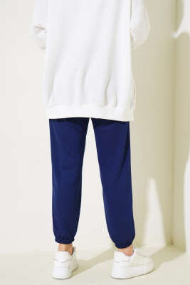 	 Bel İpli Paça Lastikli Jogger Pantolon Lacivert - 300-500 TL Ürünler