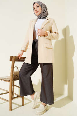 Bel Kuşaklı Lastikli Pantolon Kahve - Pantolon