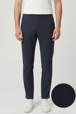 Bel Lastik Detaylı Dar Paça Erkek Pantolon Lacivert - WİPEOUT