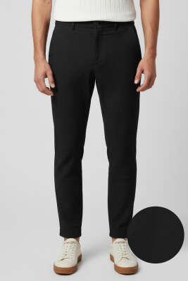 Bel Lastik Detaylı Dar Paça Erkek Pantolon Siyah - WİPEOUT