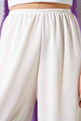 Bel Lastik Detaylı İçlik Beyaz - Kadın İçlik