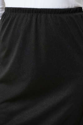 Bel Lastik Detaylı Jipon Siyah - Uzun Etek