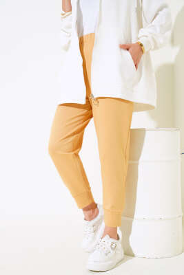 Bel Lastikli Basic Pantolon Camel - Pantolon