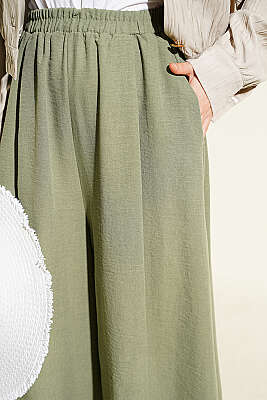 Bel Lastikli Basic Pantolon Etek Çağla Yeşili - Pantolon
