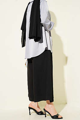 Bel Lastikli Basic Pantolon Etek Siyah - Pantolon