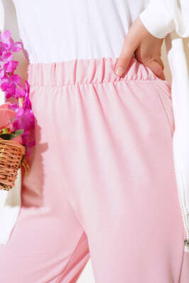 Bel Lastikli Basic Pantolon Pembe - Pantolon