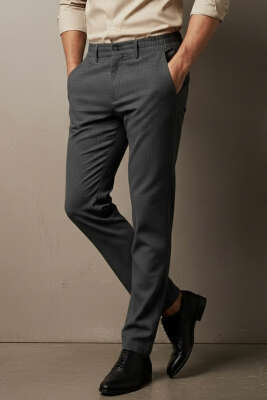 Bel Lastikli Boru Paça Erkek Pantolon Füme - WİPEOUT