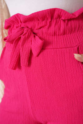 Bel Lastikli Bürümcük Pantolon Fuşya - Pantolon