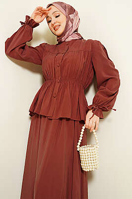 Bel Lastikli Büzgülü Etekli İkili Takım Kiremit 