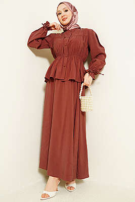 Bel Lastikli Büzgülü Etekli İkili Takım Kiremit - İkili Takım