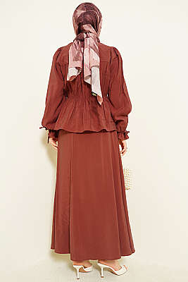 Bel Lastikli Büzgülü Etekli İkili Takım Kiremit - İkili Takım