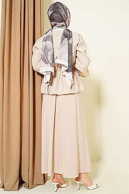 Bel Lastikli Büzgülü Etekli İkili Takım Taş - İkili Takım