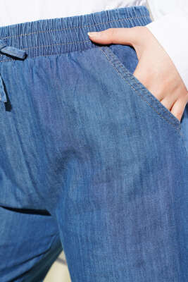 Bel Lastikli Cepli Kot Pantolon Mavi - 300-500 TL Ürünler