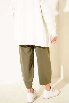 Bel Lastikli Çımalı Loyşa Pantolon Haki - Yılın Fırsatı