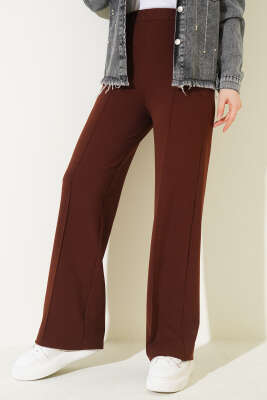 Bel Lastikli Çımalı Pantolon Kahve - 100-300 TL Ürünler