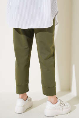Bel Lastikli Dar Paça Basic Pantolon Haki - 100-300 TL Ürünler