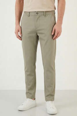 Bel Lastikli Dar Paça Erkek Pantolon Haki - WİPEOUT