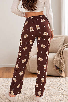 Bel Lastikli Desenli Pijama Alt Asorti 11 - Pijama