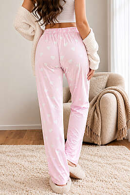 Bel Lastikli Desenli Pijama Alt Asorti 12 - Pijama