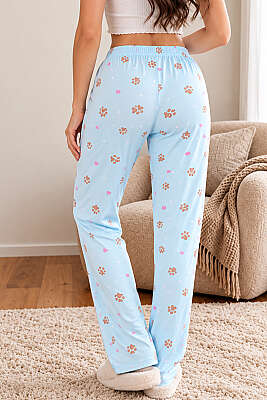 Bel Lastikli Desenli Pijama Alt Asorti 14 - Pijama