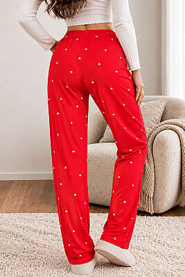 Bel Lastikli Desenli Pijama Alt Asorti 25 - Pijama