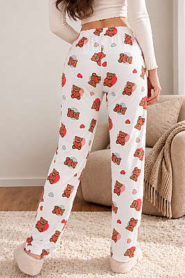 Bel Lastikli Desenli Pijama Alt Asorti 3 - Pijama