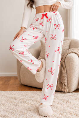 Bel Lastikli Desenli Pijama Alt Asorti 5 - HEPYEK BASIC